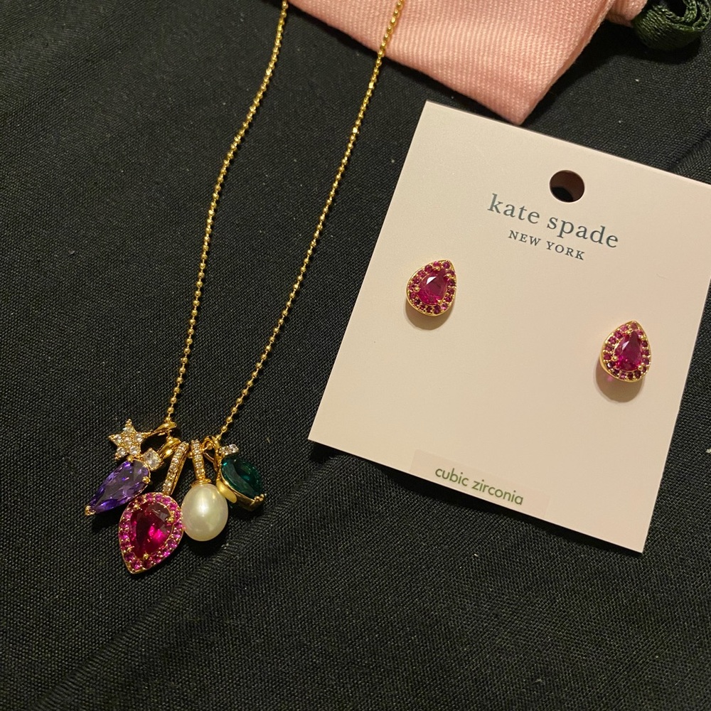 Kate spade set of earrings and necklace